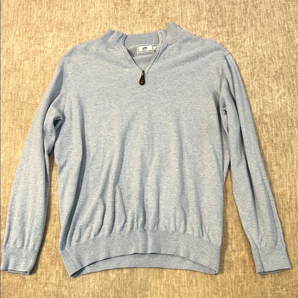 Southern Tide Blue Zip Up Sweater